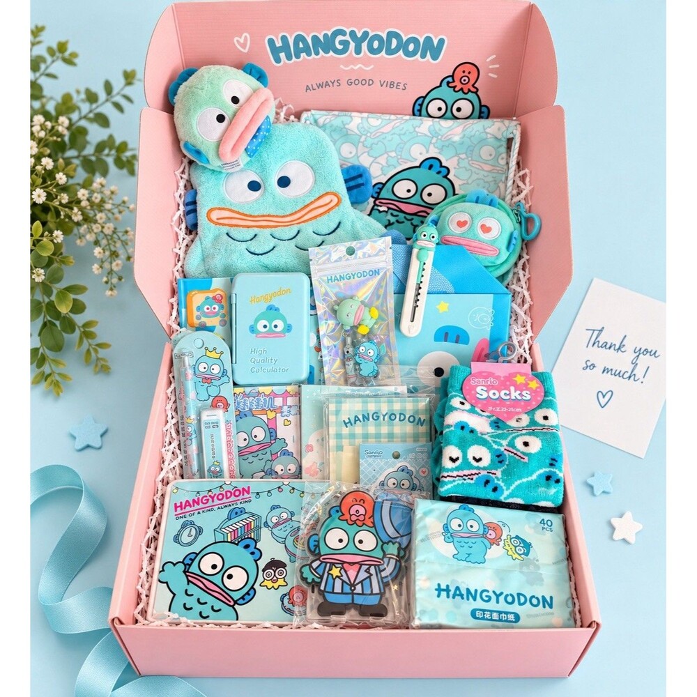 Sanrio Hangyodon 15 Pc Premium Gift Set - Includes Acrylic Pen Holder
